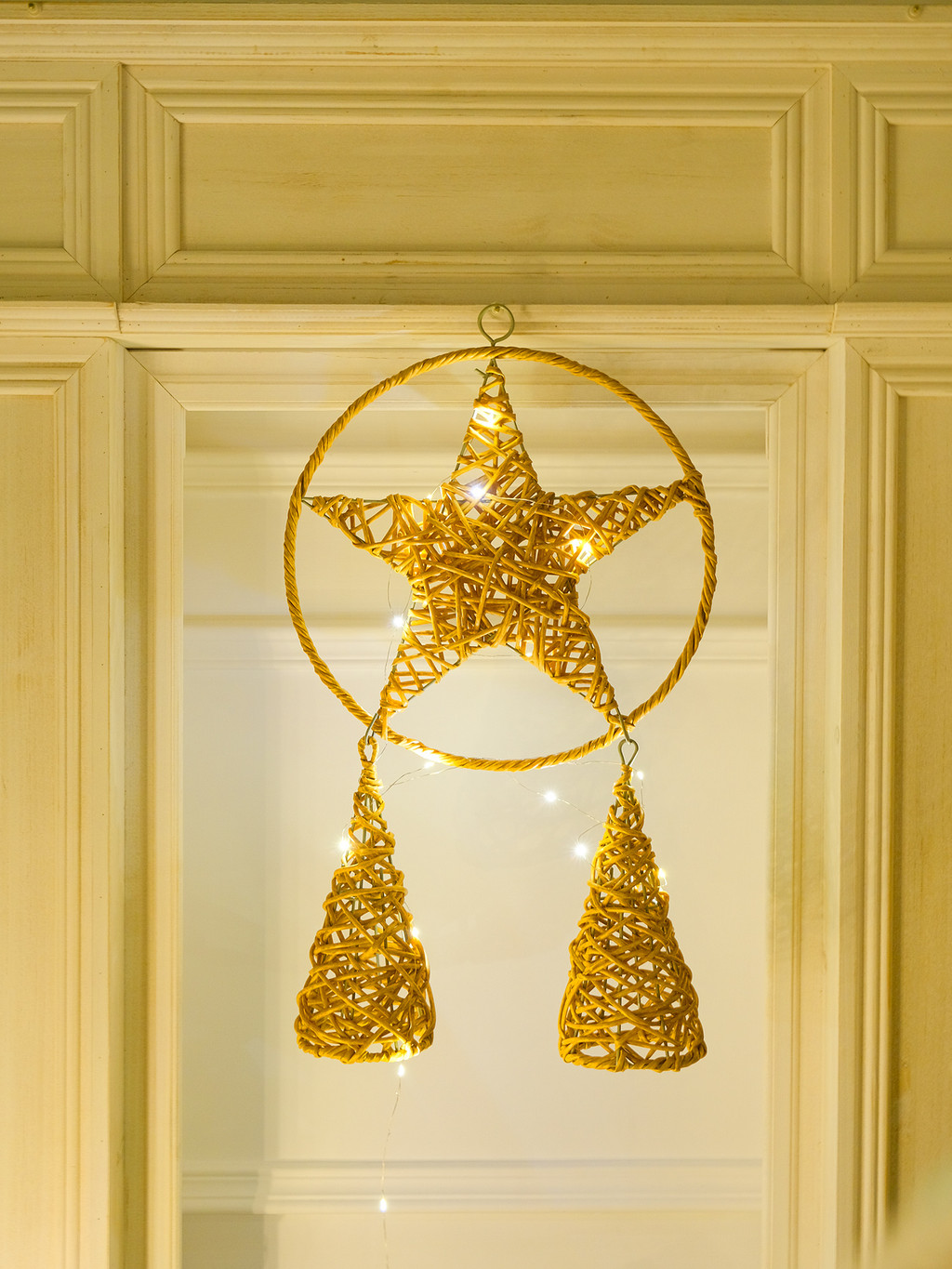 NUVOX Christmas Parol Rattan Handmade Christmas Star Hanging Ornaments ...