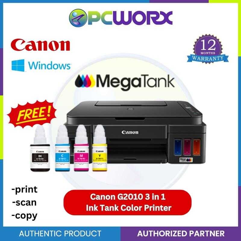 Canon PIXMA G2010 Refillable Ink Tank 3 In 1 Ink Tank Printer ( Print ...