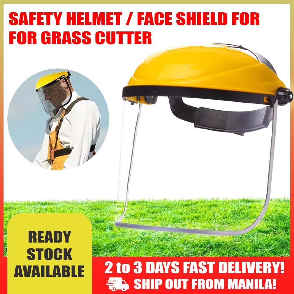 Safety Helmet Mask Cut Grass Protective Screen Black Wire Mesh Chainsaw ...