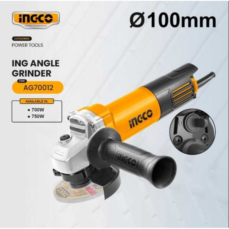 Ingco Industrial Angle Grinder 700W / 750W With 100Mm Disc Diameter ...