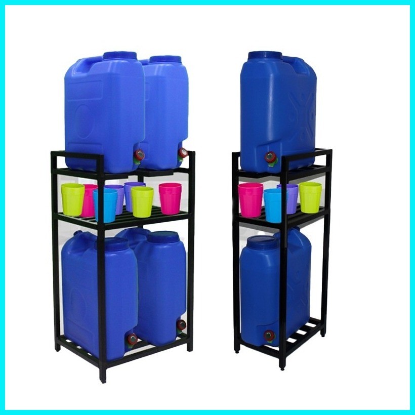 Water Gallon Rack Water Container Rack Stainless Steel Three Layers ...
