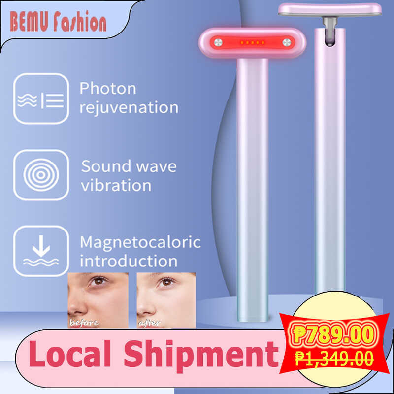 Sa Ba 4 1 Wand LED Red Light Therapy Facial Massage Tool EMS Mass-Ager ...