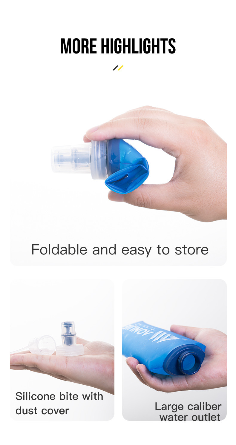 AONIJIE SD31 250ml 500ml Soft Flask Foldable FBA-Free TPU Water Bottles ...