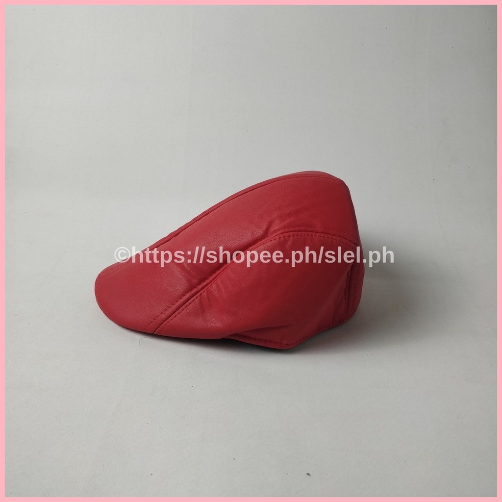 ☑ ☍ ♞[Adults / Kids] Korean Fashion Retro Country Golf Flat Cap Leather ...