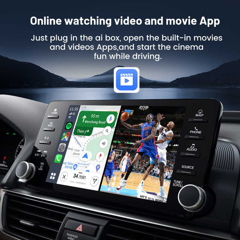 Carlinkit Ai Dash Cam Wireless Carplay Auto 4 In 1 Android Tv Bo 1080P ...
