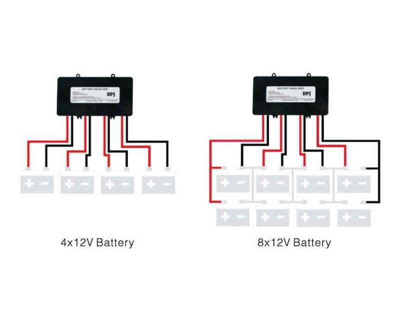 48V 4 Balancer/Equalizer X 12V Series Battery Ha12l LiIon, Gel, Agm