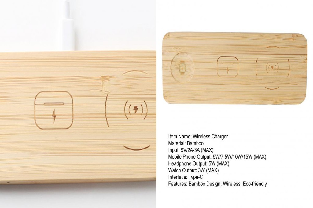 SRA ZK Stylish Wood Wireless Charger Fast Wireless Charging Pad 15w