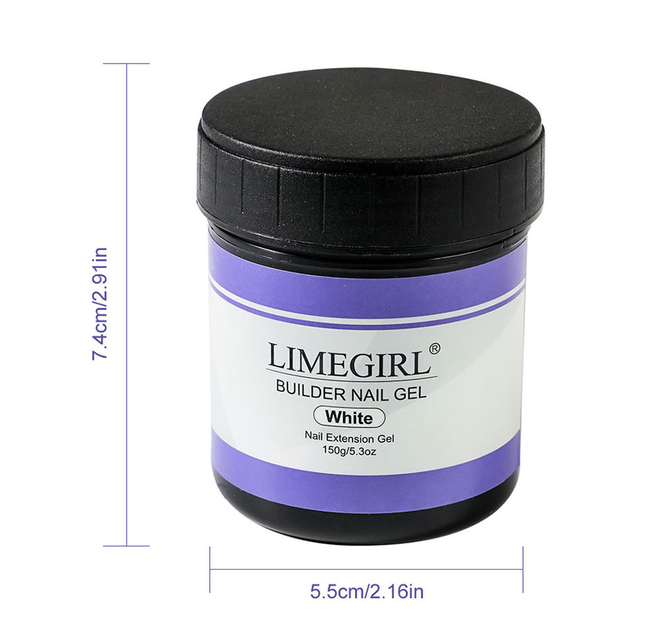 LIMEGIRL 150g Gel UV Builder Nail Art Tips Extension Clear Pink White