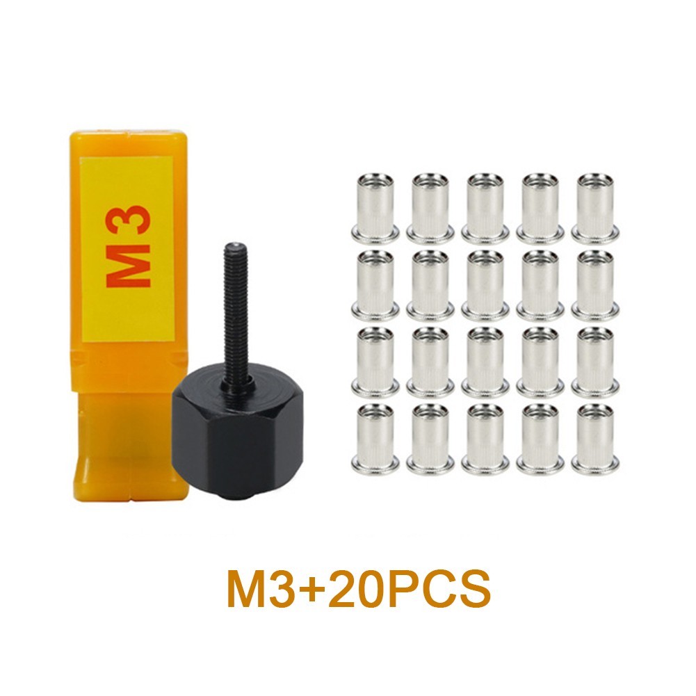{Livedesign} 21PCS Hand Rivet Nut Head Nut set For M3 For Hand Rivet
