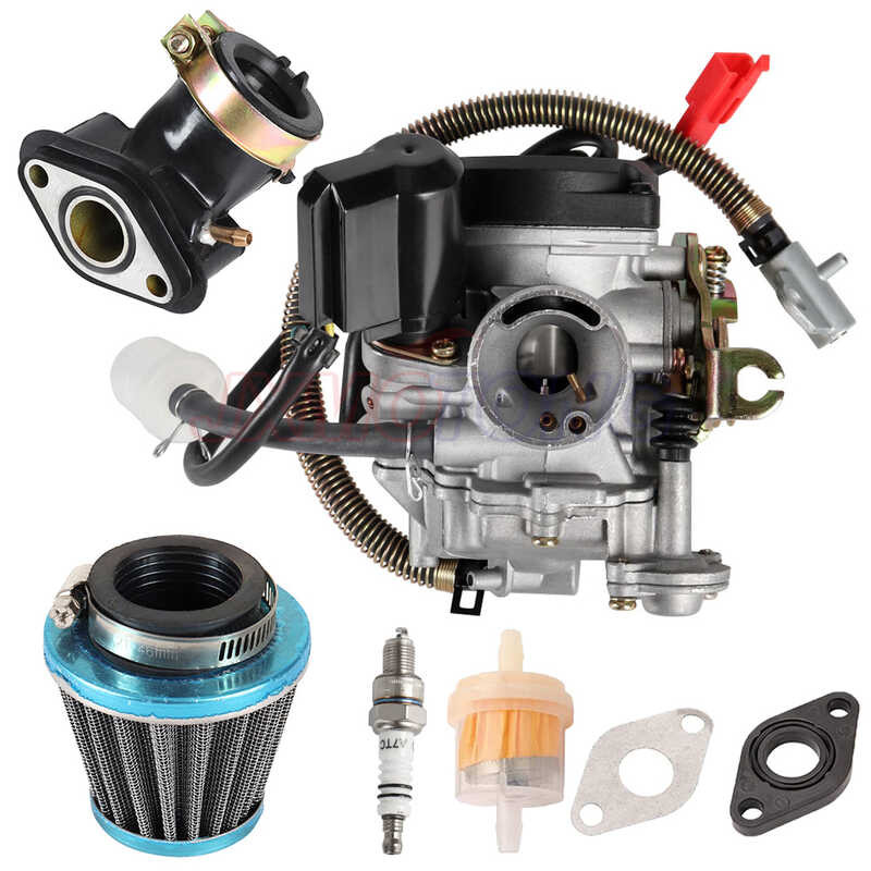 thumbnail image 2 of PD18J Carburetor 18mm For GY6 49cc 50cc 80cc 4-Stroke Moped Engines – Fits Taotao, Kymco, Roketa, And More 2 of 6