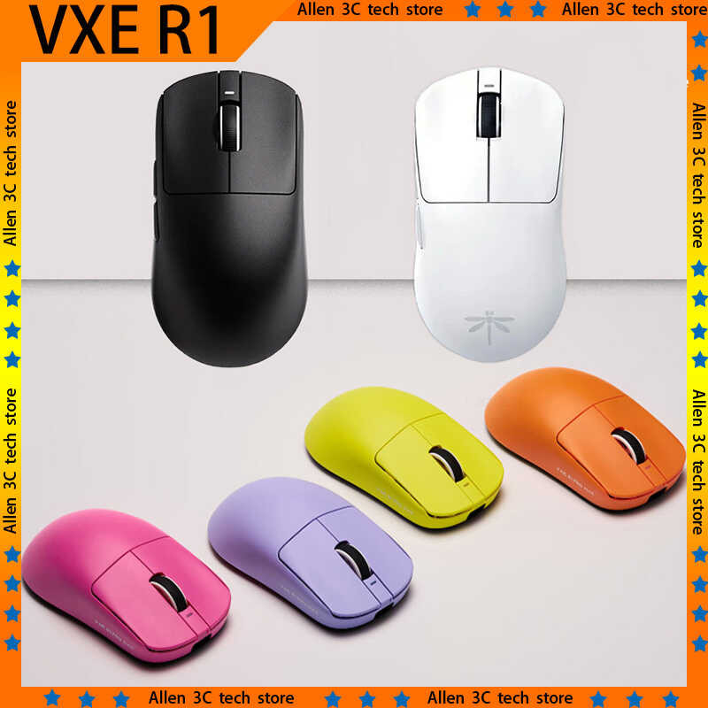 VGN VXE Dragoy R1 Wireless Mouse Nordic 52840 Paw3395 2Khz FPS Smart ...