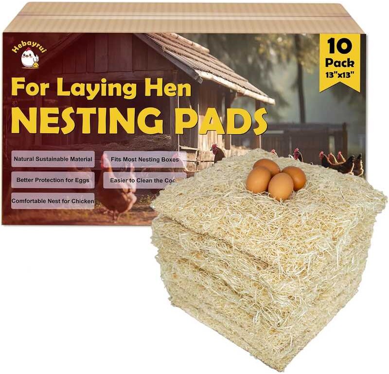 Hrui Nesting Pads Chicken Coop Accessories, 10 Pack, Chickens Nest Box