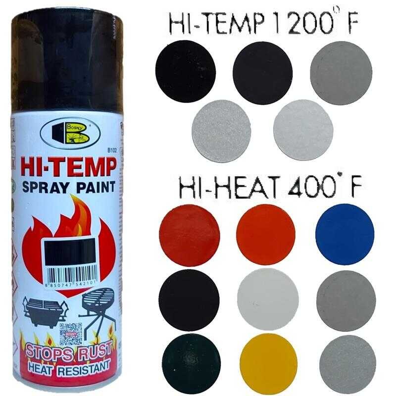 Bosny Hi-Temp Spray Paint B102 (Available In Different Colors) - 400Cc ...