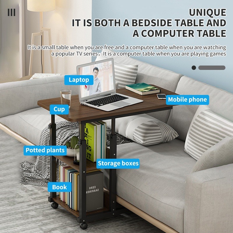CODDesktop Table Laptop Desk Furniture Wood Bedside Computer Desk ...