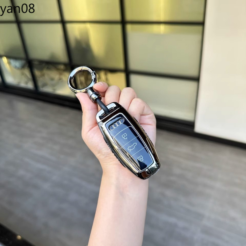 Zinc Alloy Metal Car Key Case Cover Fob Shell Holder For Audi A3 A4 B9 ...
