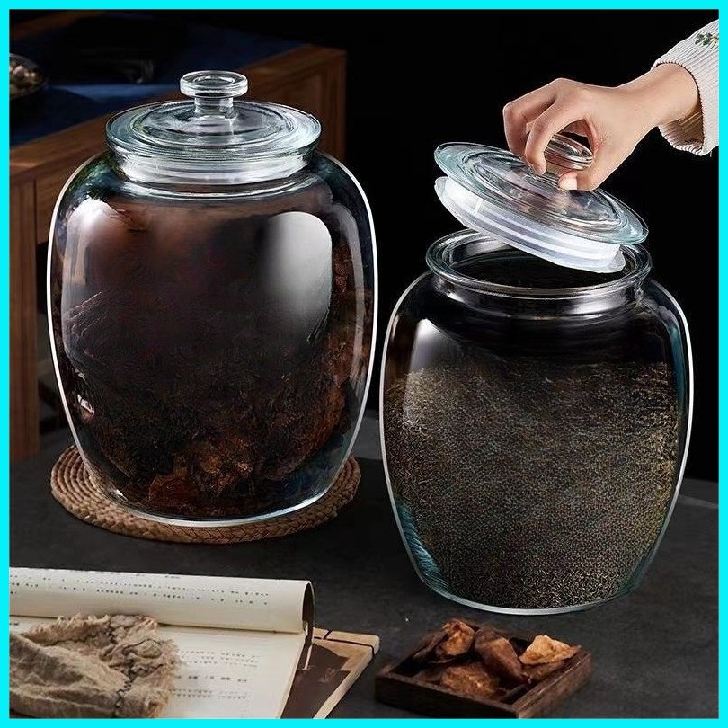 Glass rice storage container 15kg/10 kg big glass jars with lid bigasan ...