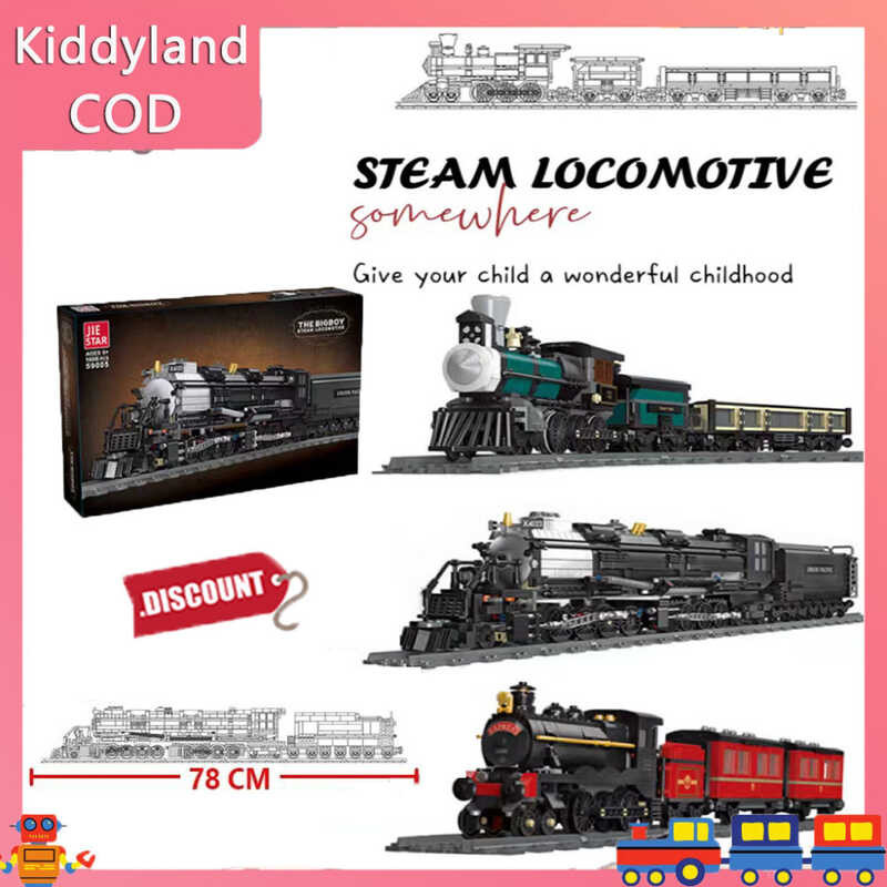 Train Block Lego Toys Kids Christmas Gift Diy Steam Locomotive Bricks ...