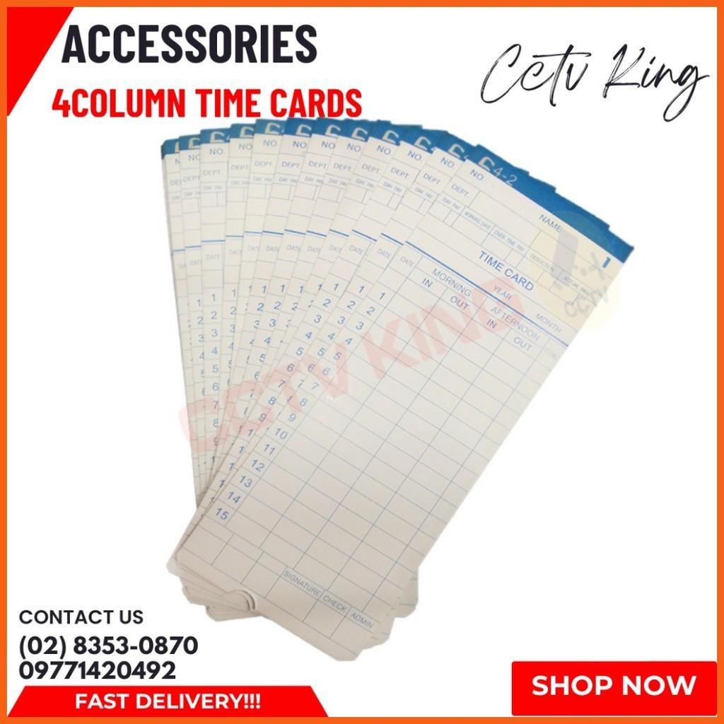 ♀ ┇ CCTV King 100 Pcs. Time Cards Yokatta Dx-5 Bundy Clock Dtr ...