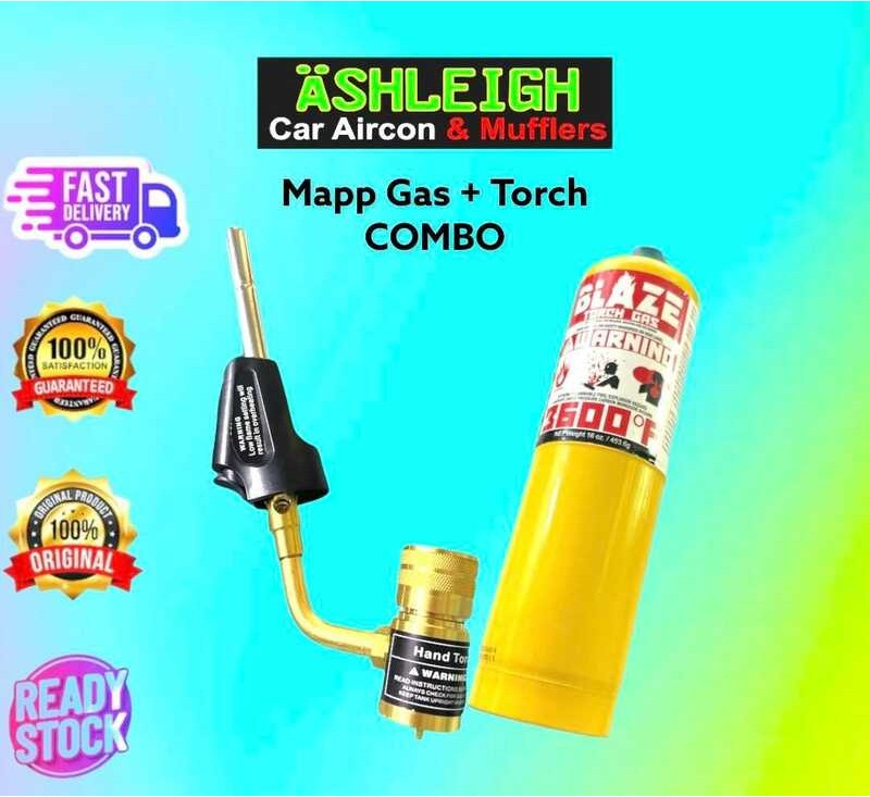 Gas+ Brazing MAPP TORCH With Igniter Combo Air-Conditioning Car Aircon ...