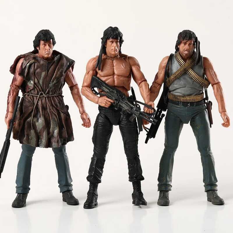 E NECA JOHN J RAMBO FIRST BLOOD Action Figure Model Doll Toy ...