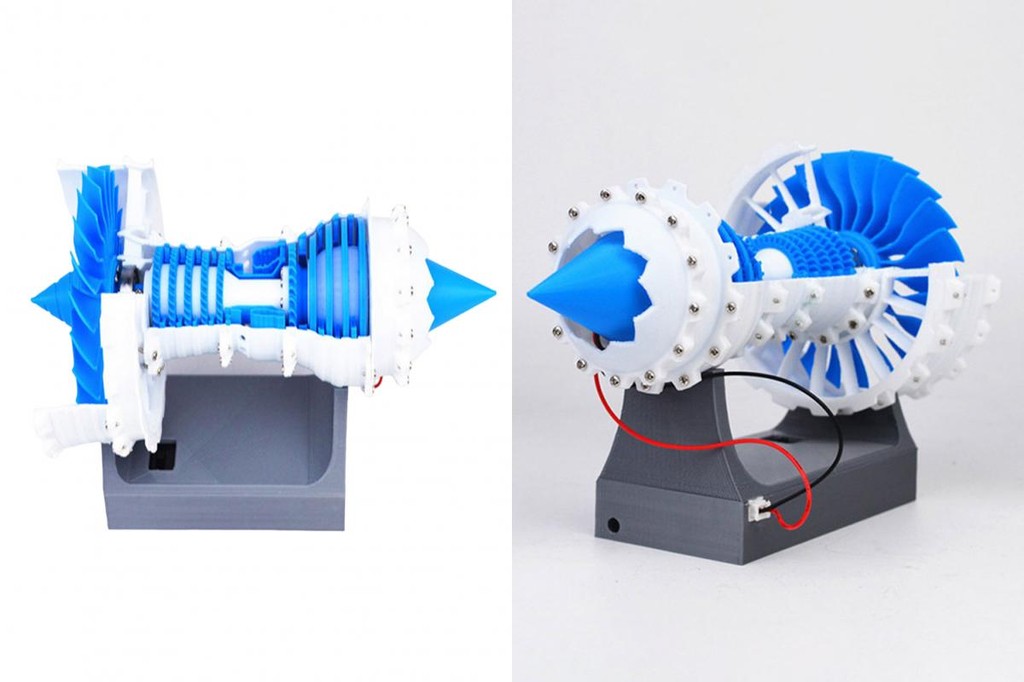 instylelady Realistic Aviation Engine Replica Turbofan Engine Model