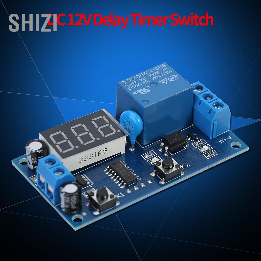 Shizi Dc 12V Timer Switch Relay Module Board With Led Screen Shopee