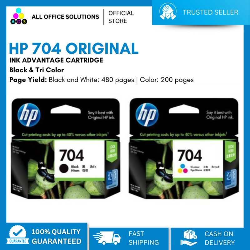 HP ☥ 704 Original Ink Advantage Cartridge | Shopee Philippines