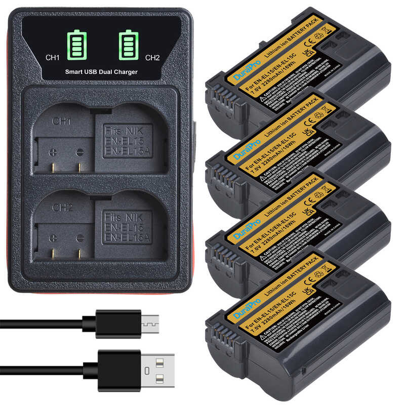 1900mAh EN EL15C EL15 Replacment Li ion Camera Battery for Nikon Z5 Z6 Z6 II Z7 Z7II D600 D610