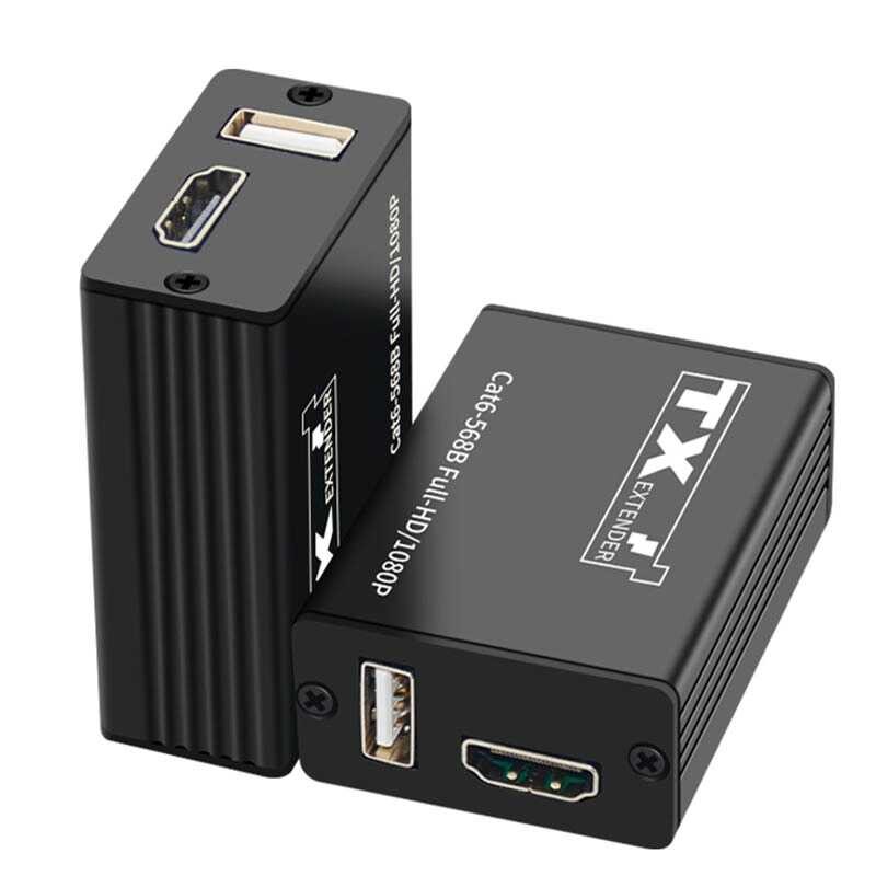 HDMI 30M Extender 1080P PC To TV Transmitter Receiver Over Cat6 Cat7