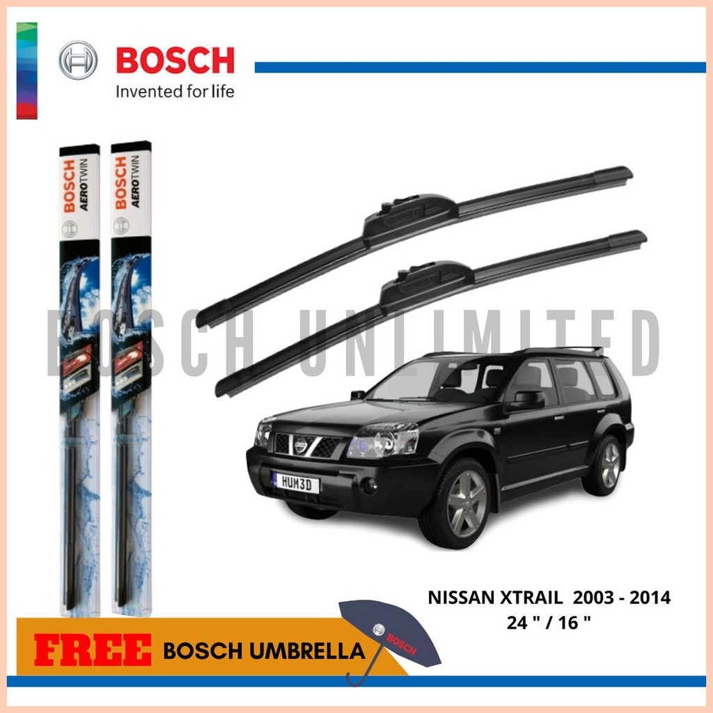 ⊕ Bosch AEROTWIN Wiper Blade Set for Nissan XTRAIL 2003 2014 (24 /