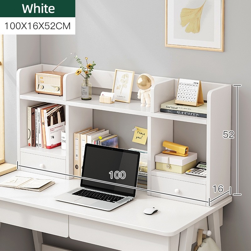 Desktop Storage Rack Desk Bookshelf Tabletop Space Saving Bookshelf ...