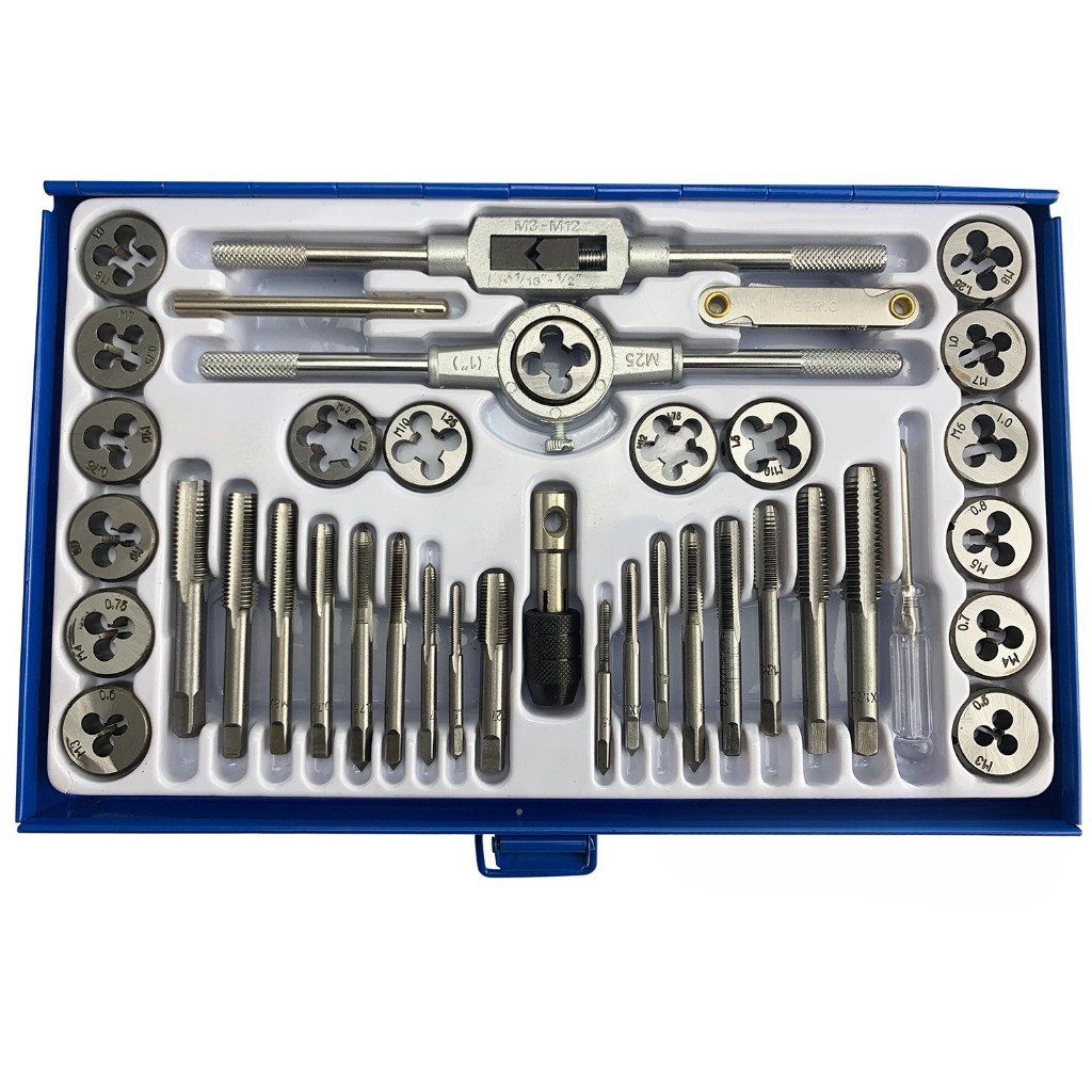 40 Pcs Metric Tap Die Set Hand Threading Tool Tungsten Carbide Screw ...
