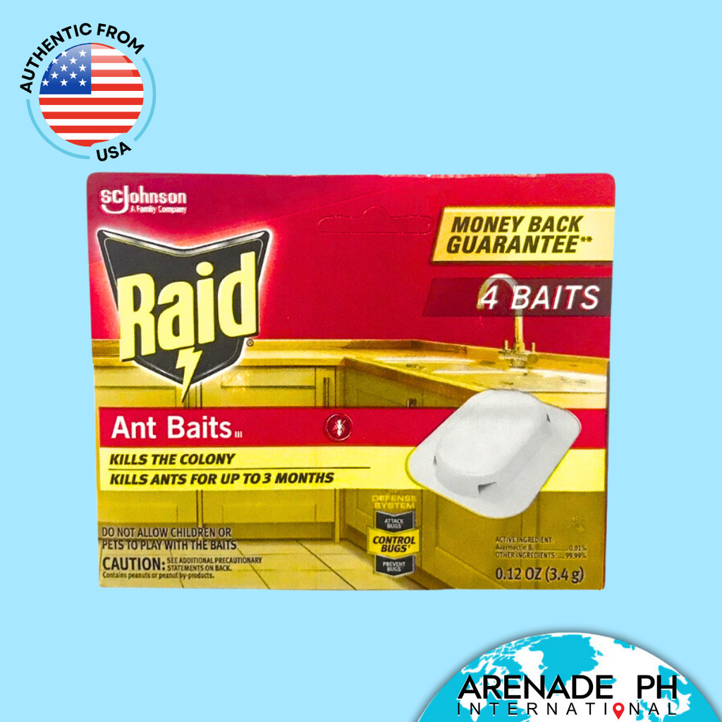 SC Johnson Raid Ant Baits with Adhesive Kills Ants and Colonies 4 ...