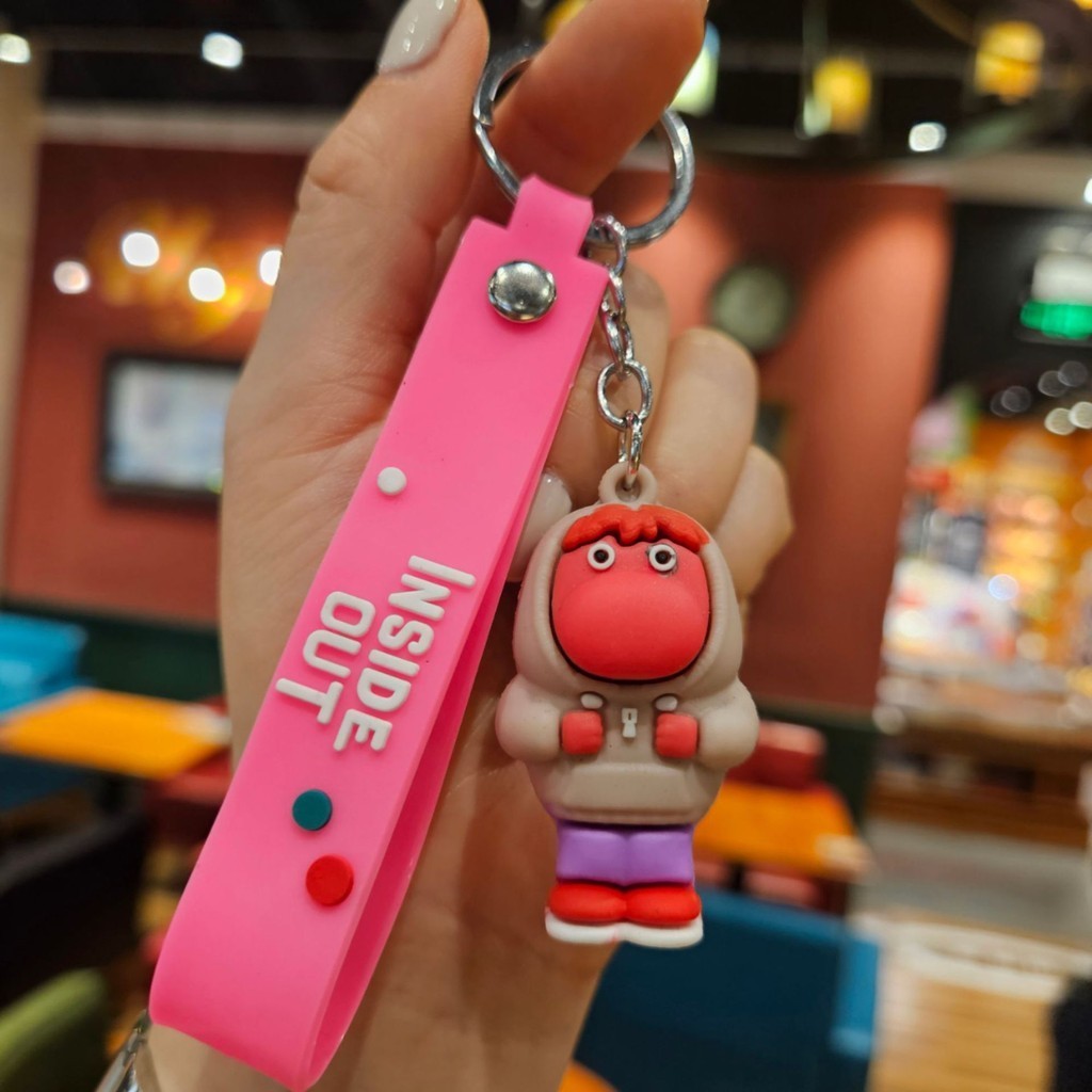 Inside Out Keychain - Disney Sadness Anxiety Anger Fear Disgust Joy ...