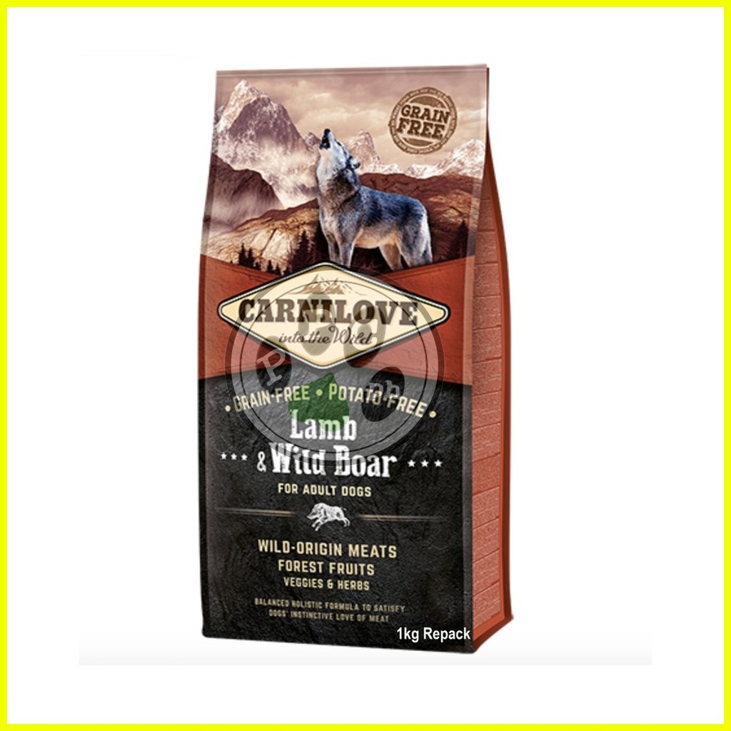 Carnilove Lamb and Wild Boar Adult Dog Food 1kg Rpk Shopee Philippines