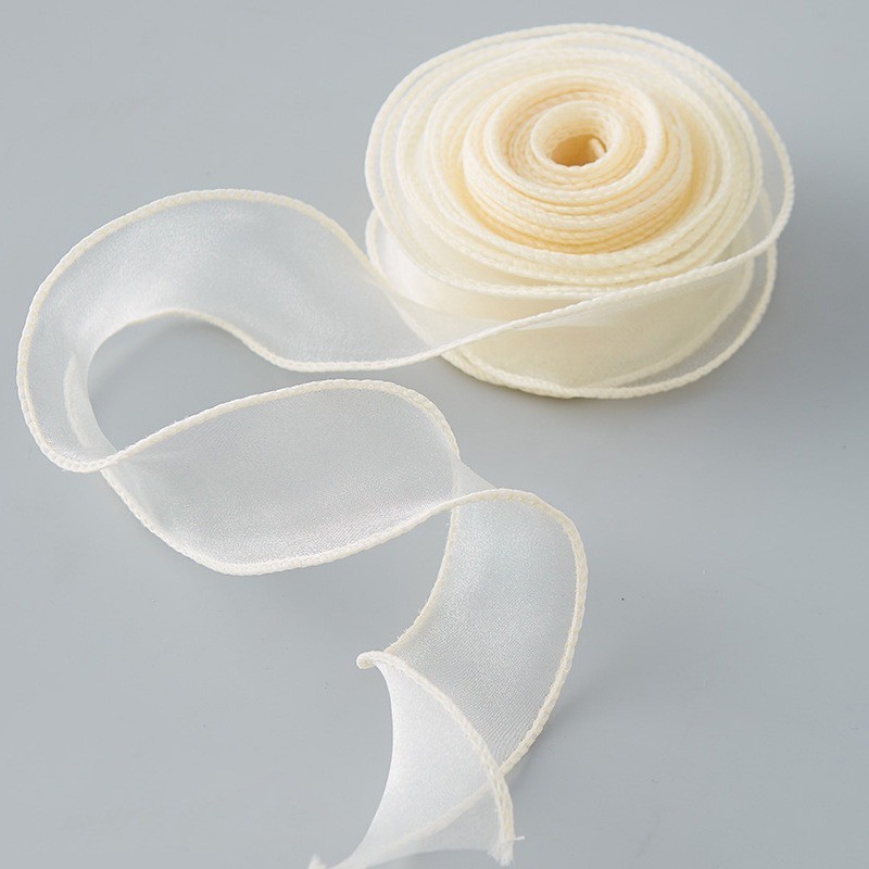 10Yards/Roll Sheer Chiffon Ribbon Organza Satin Ribbons for Gift ...