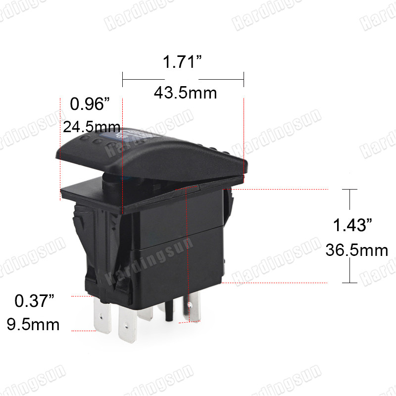 Car Switch Boat Truck Light Led Toggle Switch 5pin Waterproof 12/24V