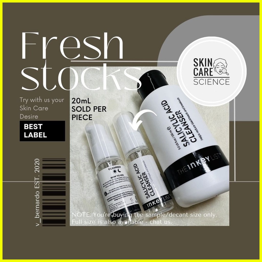 ☢ THE INKEY LIST Salicylic Acid Cleanser Glycolic Toner Retinol Moisturizer Treatment B C E Ser
