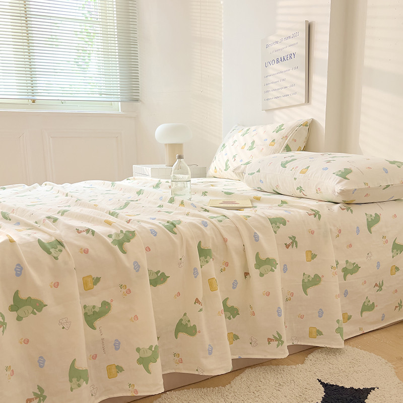 2024 New 100 Cotton Bed Sheet Double Yarn Single Piece Mattress Cover