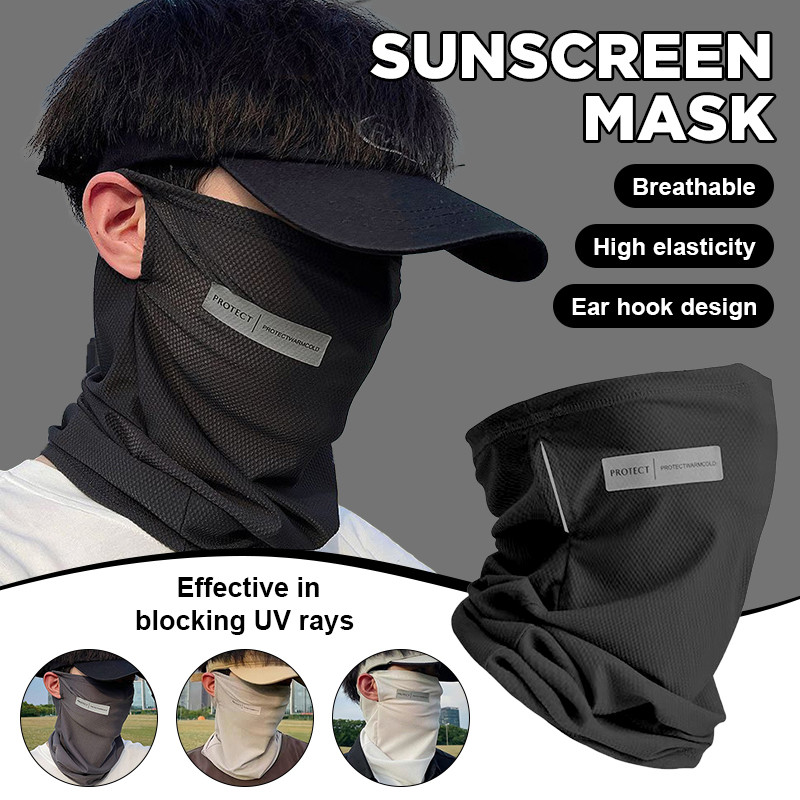 Sunscreen Mask UV Cover Full Face Neck Veil Neck Protector Male Models ...