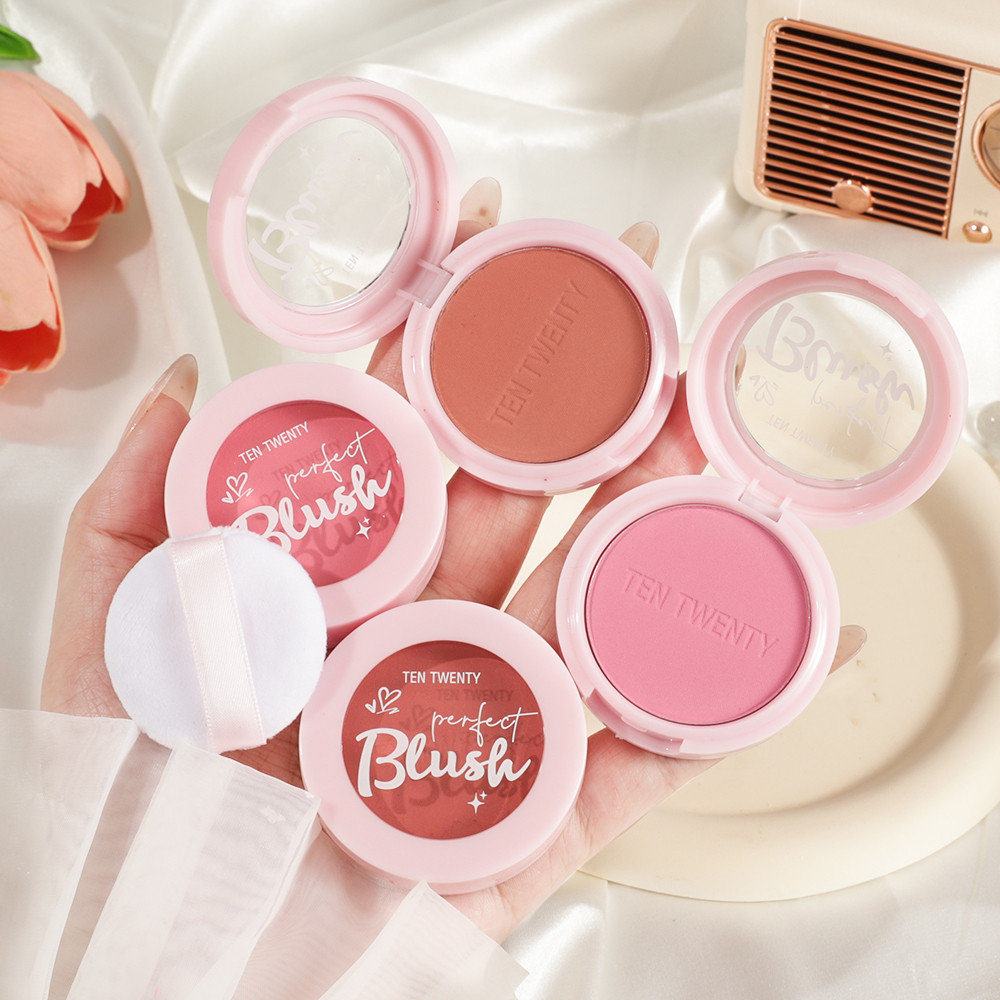 TEN TWENTY Waterproof Blush Powder Natural Pigmented Matte Highlight ...