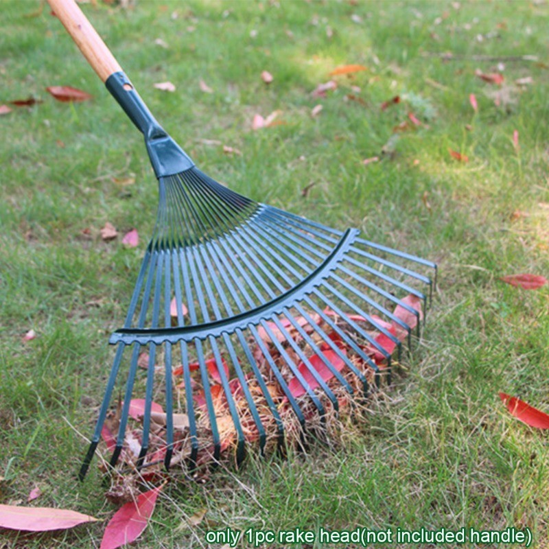 Outdoor High Quality Leaf Rake COD 22 Teeth Grass Rake Head Garden Leaf ...