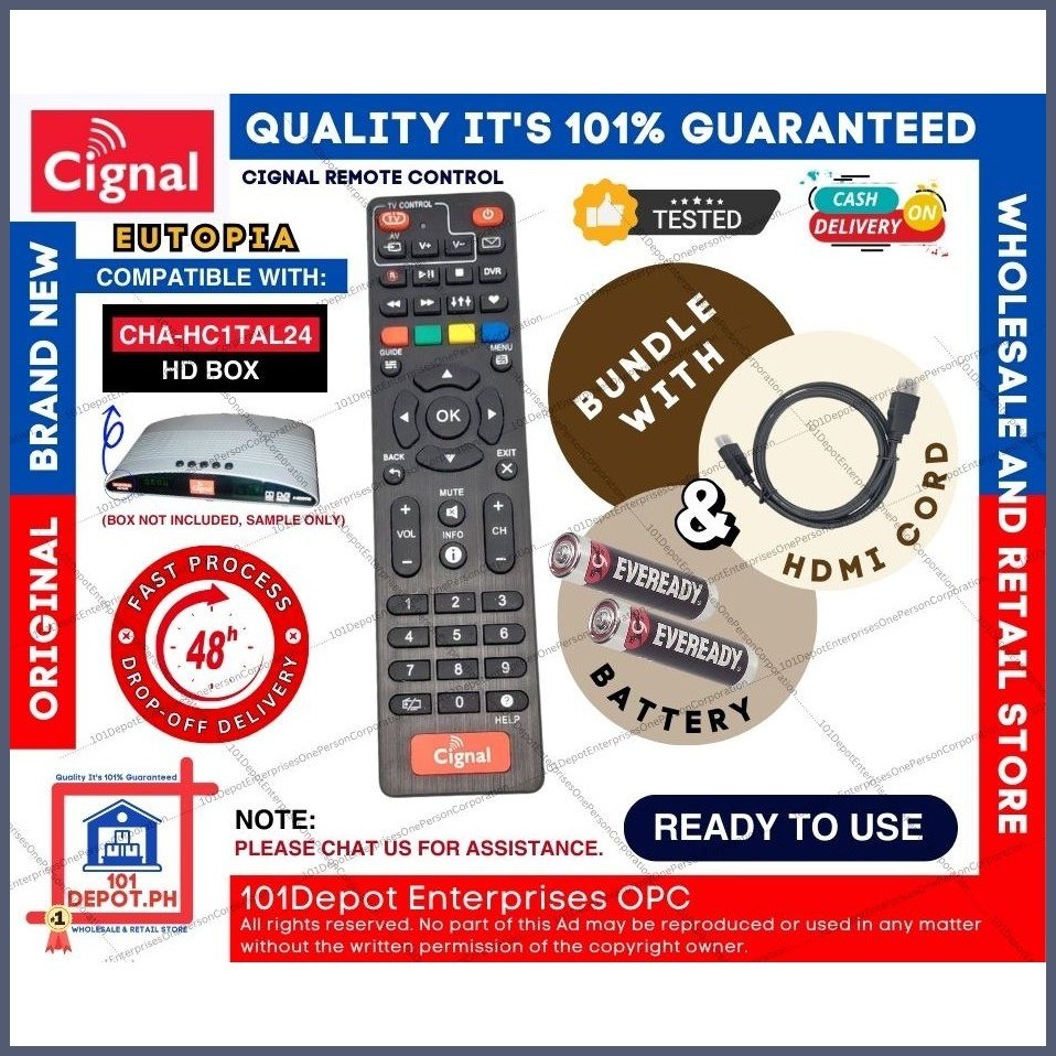 CIGNAL CHA-HC1TAL24 MODEL (MPEG-4 HYBRID HD + DIGITAL TV BOX) EUTOPIA ...