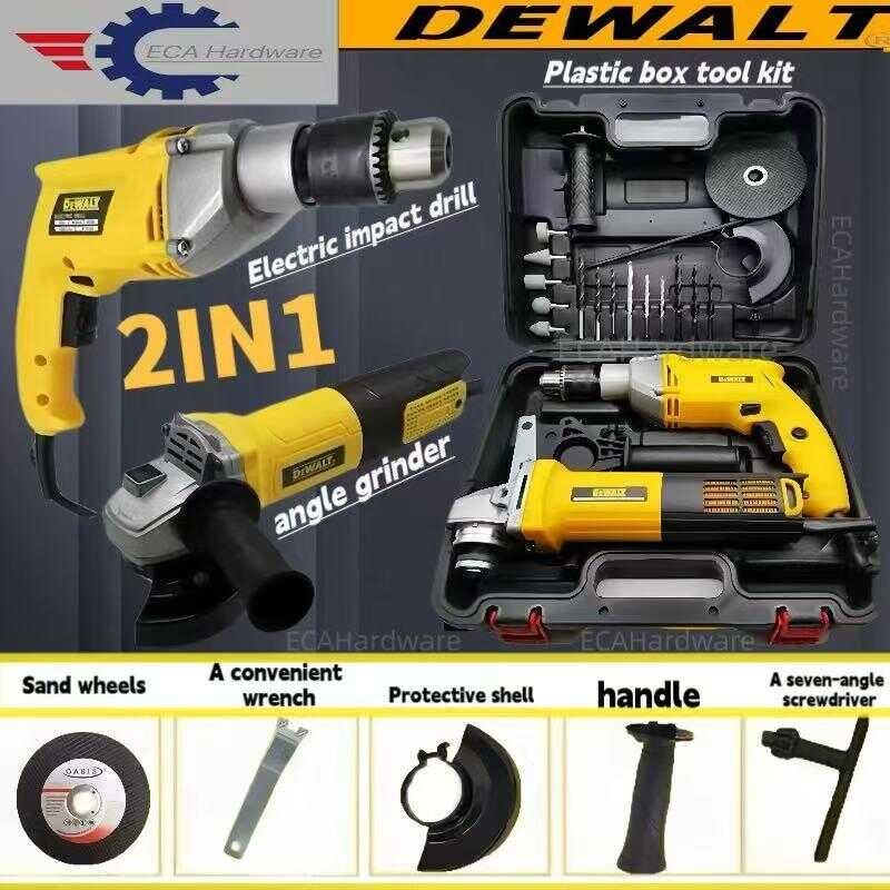 ALL NEW Dewalt Powerful 2 In 1 Angle Grinder And Drill Set With Power ...