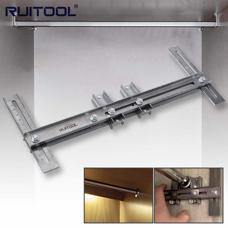 LY Closet Rod Installation Positioning Ruler Flange Base Punching ...