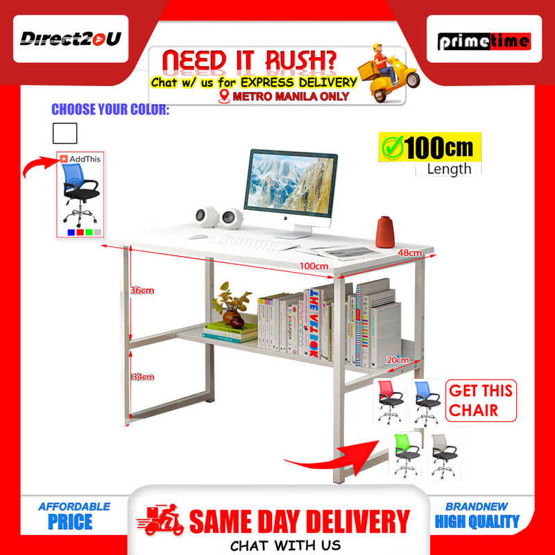 Primetime Scandinavian White Computer Table Work Table WITH Built-In ...