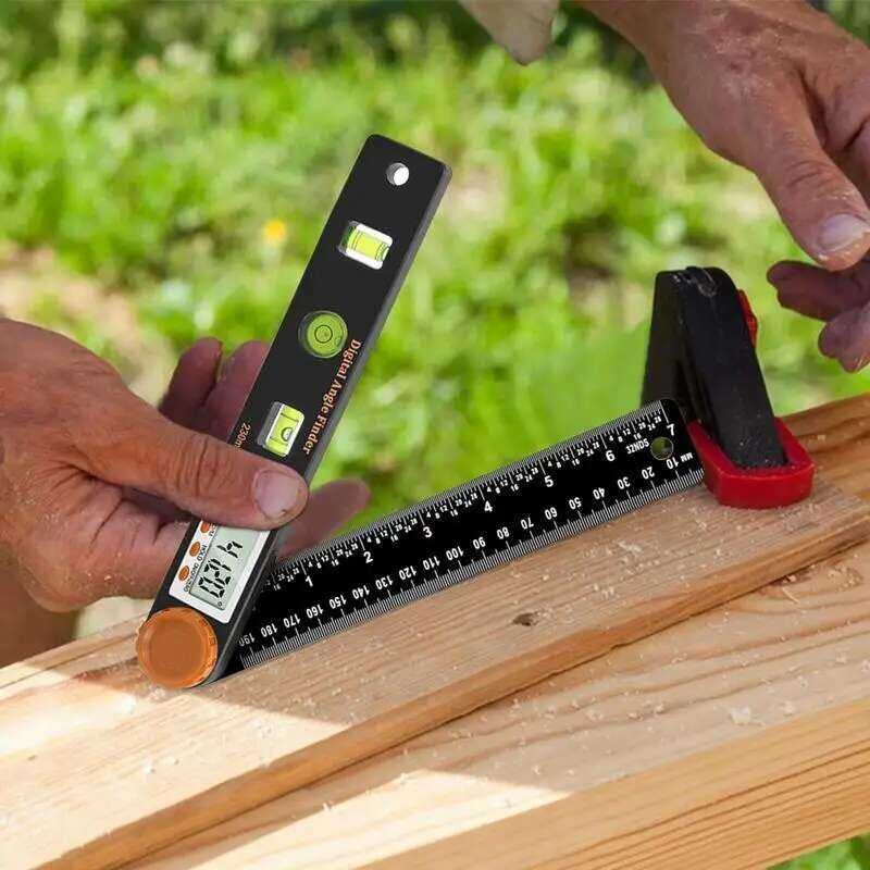 W 230Mm 4 In 1 Digital Spirit Level Ruler Wooorker Angle Protractor ...
