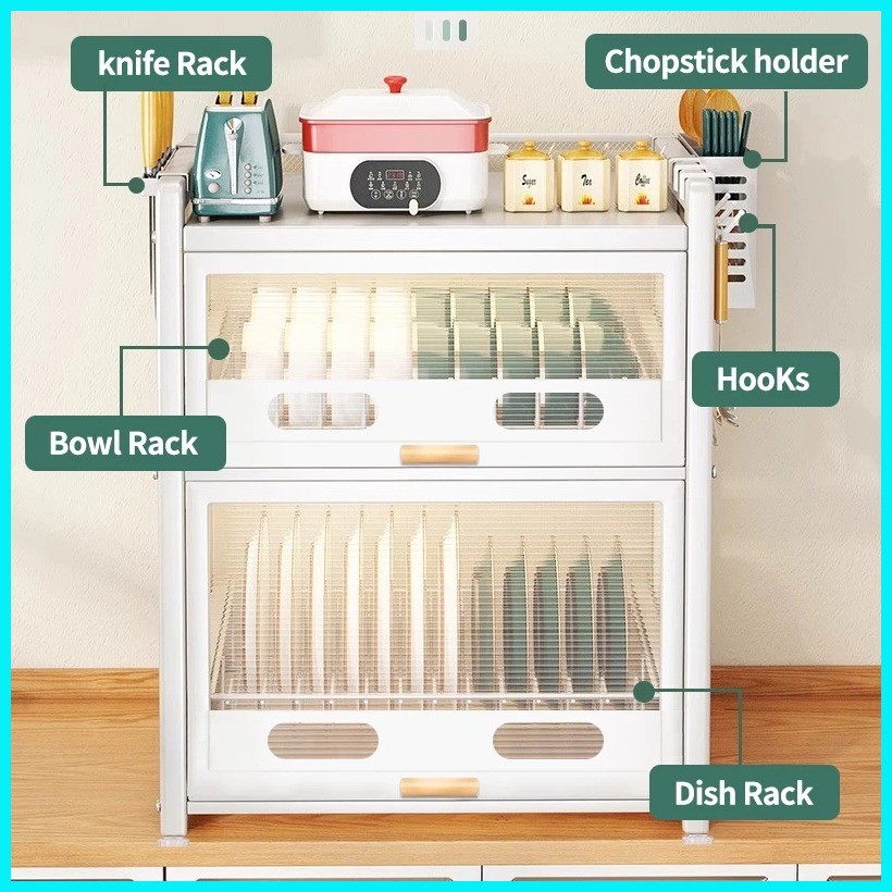 Jiditech Dish Rack Plate Storage Rack Drainer Drying Rack Kitchen ...
