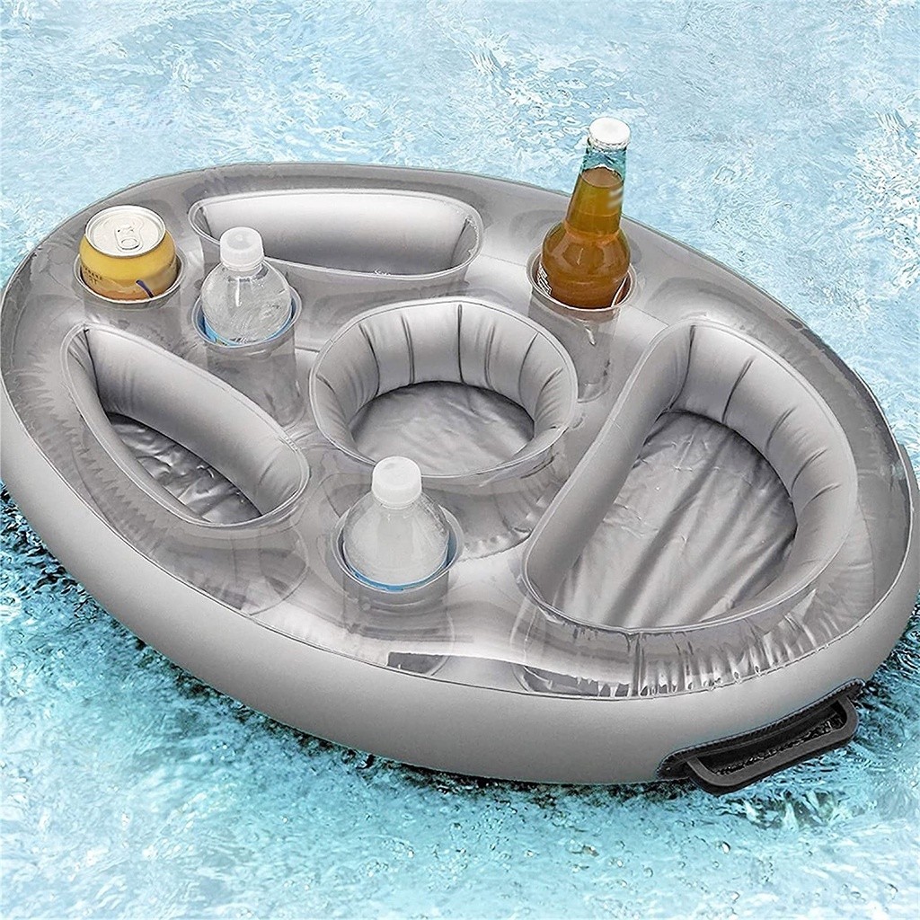 Inflatable PVC Water Ice Bar Self Ice Tray Pool Party Floating Drink ...