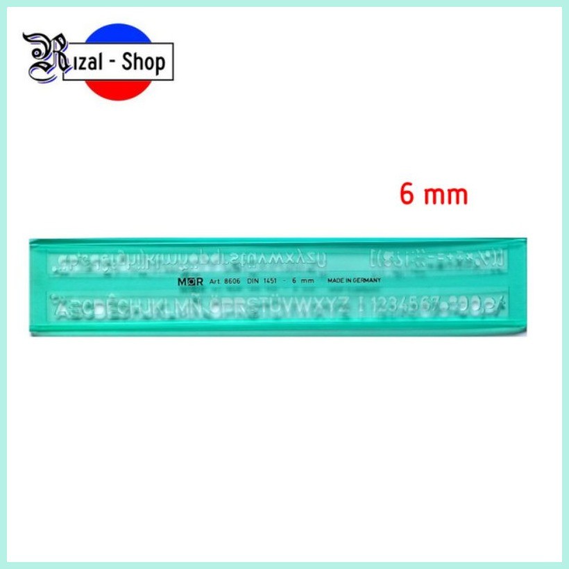 Letter Number Screen Printing Ruler 6 mm MOR Rotring Alphabet Mall ...